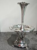 A large silver plated table centre and lidded tankard inscribed Thorley's Special Prize both