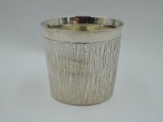A silver beaker having textured decoration, London 1970, C J Vander Ltd, approx 110g