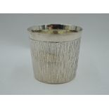 A silver beaker having textured decoration, London 1970, C J Vander Ltd, approx 110g