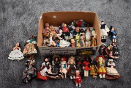 A collection of mid 20th century and later Souvenir Dolls from around the World including Carlson