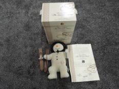 A modern limited edition Steiff Bear, Raymond Briggs The Snowman Skiing having white tag 661877,