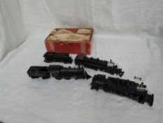 A HO scale 4-4-0 NYC & HRRR Loco & Tender 999, boxed, a American Brass HO scale 2-6-6-2 Loco &