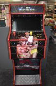 A reproduction WWF WrestleFest Two Player Arcade Gaming Machine by Arcade Man with over 8000