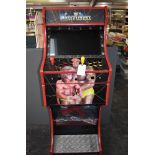 A reproduction WWF WrestleFest Two Player Arcade Gaming Machine by Arcade Man with over 8000