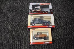 Three Corgi Limited Edition diecasts, Truckfest Scania T Topline Wayne CattTransport CC12826,