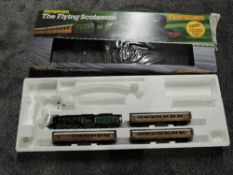 A Hornby 00 gauge part train set, The Flying Scotsman R778, missing track and controler, boxed