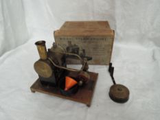 A Mersey Model Co Ltd Horizontal Stationary Type Steam Engine, model no 51, in original box