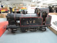 A home made 2-4-2 LYR Tank Engine having single cylinder engine, built 1978, W Mason, approx gauge