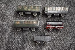 Five Gauge 1 Scratch Built items of Rolling Stock comprising three Southern Railway Carriages