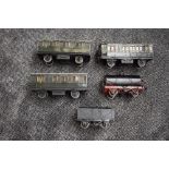 Five Gauge 1 Scratch Built items of Rolling Stock comprising three Southern Railway Carriages