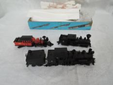 Three United Models and similar American Brass HO scale Loco's & Tenders, numbered 2, 4 and 23