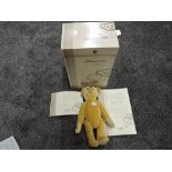 A modern limited edition Steiff Teddybear 1908 replica, height 35cm having white tag 406751, with