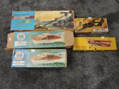 Two Triang Scalex plastic model Derwent Cabin Cruiser Boats, both boxed, a Berwick Toy Automatic