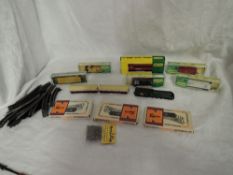 A collection of N gauge including Minitrix Locomotive, boxed 2031, Caboose CP, boxed 3197, four