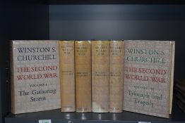History. Churchill, Winston S. - The Second World War. London: Cassell & Co. 1948-1954. First