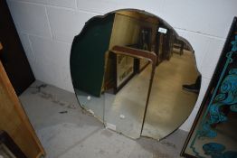Two vintage frameless wall mirrors