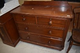 A Victorian mahogany chest of two over two drawers