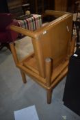 Three vintage beech occasional/coffee tables, approx. 60 x 60cm