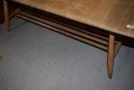 A stripped coffee table, Ercol or similar