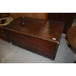 A 19th Century dark stained bedding box