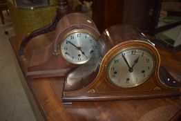 Two Napoleon style mantel clocks