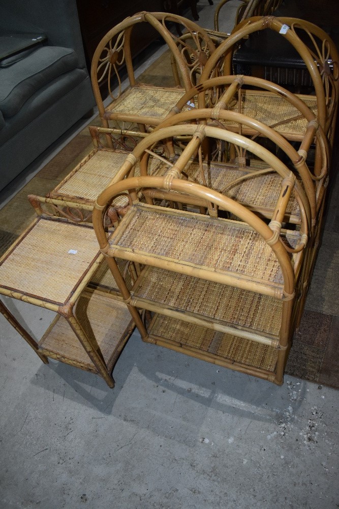 A selection of wicker work shelves