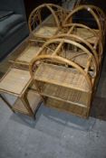 A selection of wicker work shelves