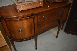 A reproduction Regency mahogany sideboard, width approx. 153cm