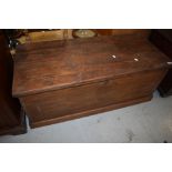 A 19th Century stripped bedding box, dimensions approx. 110 x 50 x 44cm, lid loose