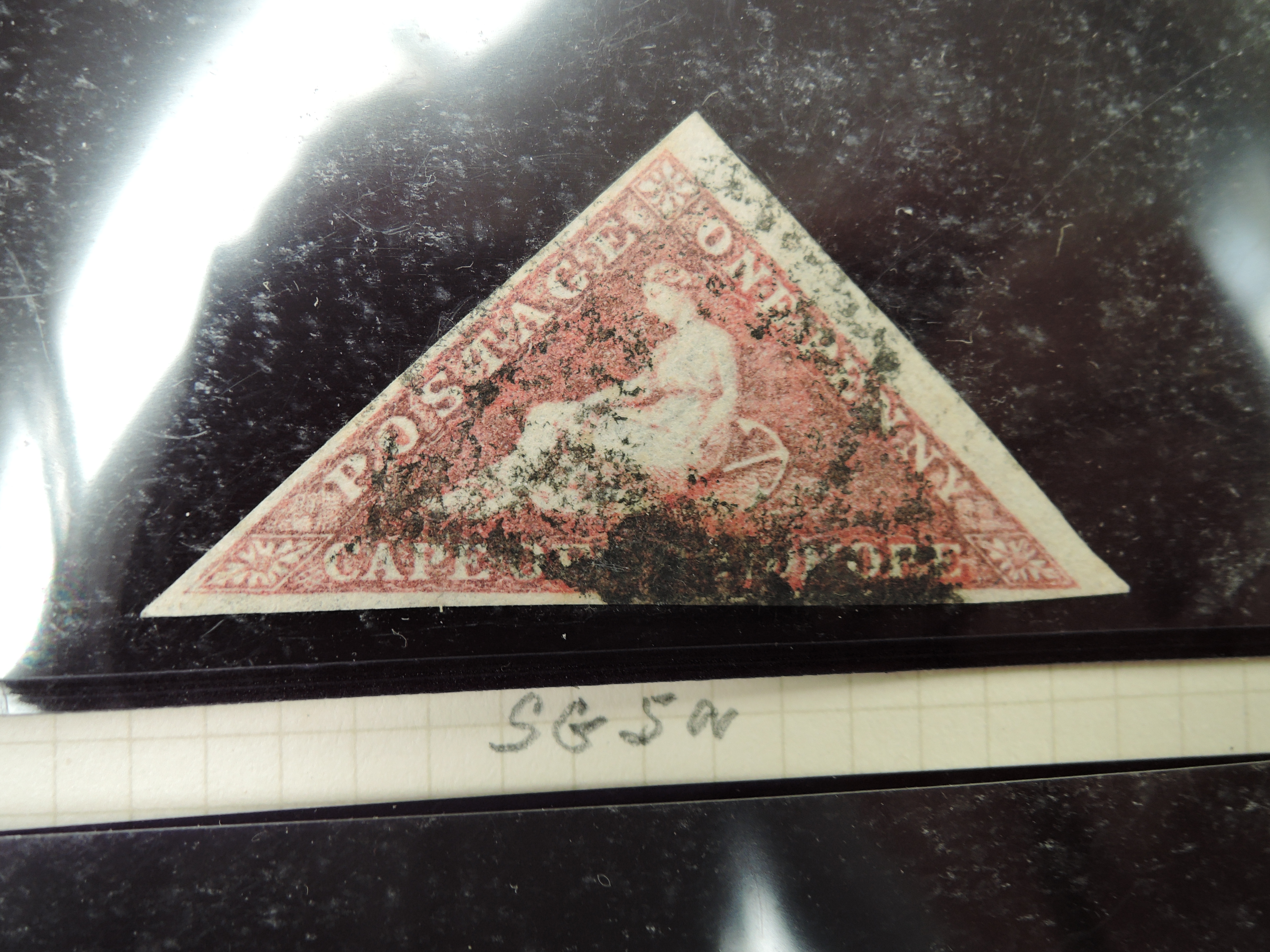 A collection on two pages of South Africa Cape of Good Hope Triangular Stamps, all 31 used, 1853 - Image 5 of 19