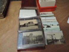 A collection of vintage Postcards in album and box, album mainly Carlisle including Street Scenes,