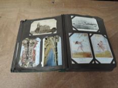 A large vintage Postcard Album including Scottish Scenes, black & white and colour cards