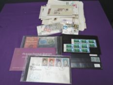 A collection of GB Stamps and FDC, mint & used, including George V pair of 4 Penny Stamps Forgery,