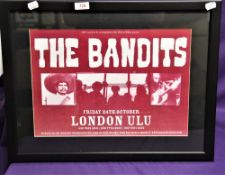 A Bandits gig poster - framed and in excellent condition measures 50 cm by 70 cm - indie