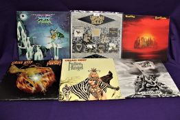 A large collection of Uriah Heep and related albums - all in at least vg+ condition - twenty one