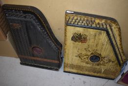 Two antique zithers