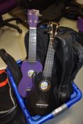 A job lot of nine ukuleles, including Mahalo and Vintage (brand not age)