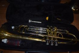 A Jupiter trumpet and accesories, in plush case