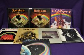 A lot of Rainbow vinyl albums - eight albums in this lot - hard rock / metal interest