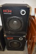 A pair of HH electronic B10 speaker cabinets
