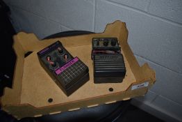Two effects pedals, Yamaha FL-10MII Flanger and Arion (unknown)
