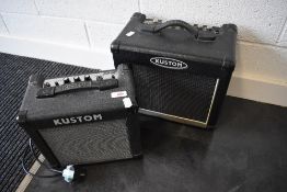 Two Kustom practice amps, Dart FX10 and KGA10