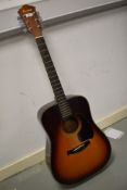 An Ibanez acoustic guitar, model V300BS (probably 1980s), soft bag only