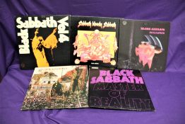 A lot of ten albums by Black Sabbath - later pressings - all been very well stored and looked