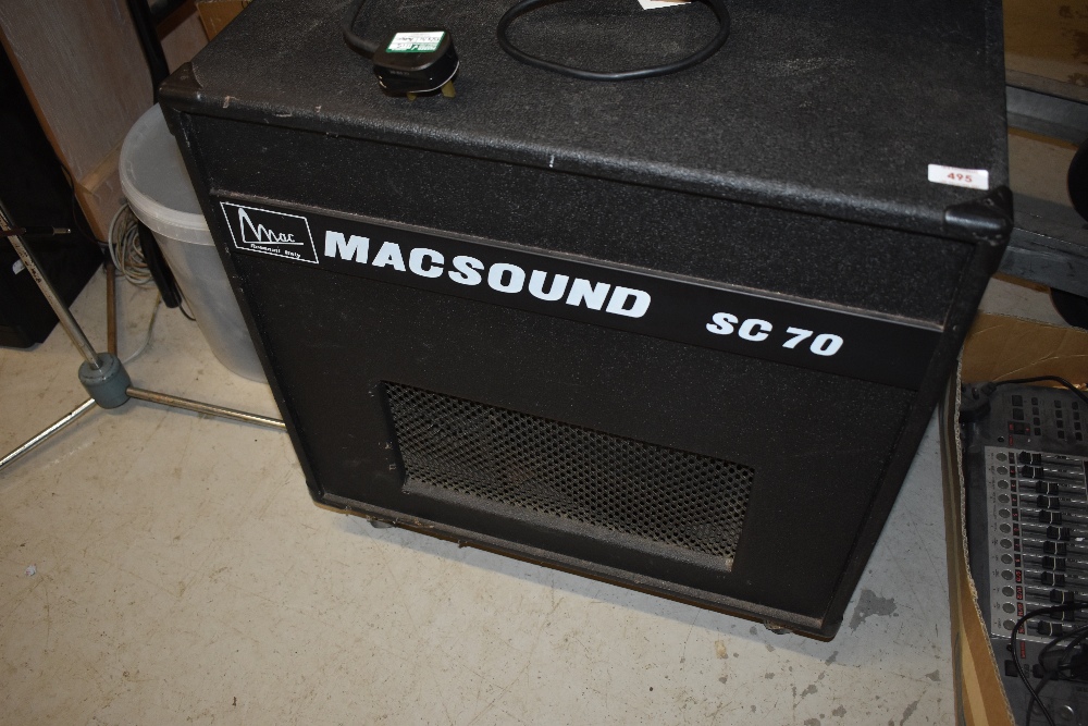 An interesting vintage Italian combo amplifier, Macsound SC70, complete with footswitch