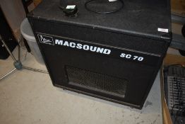 An interesting vintage Italian combo amplifier, Macsound SC70, complete with footswitch