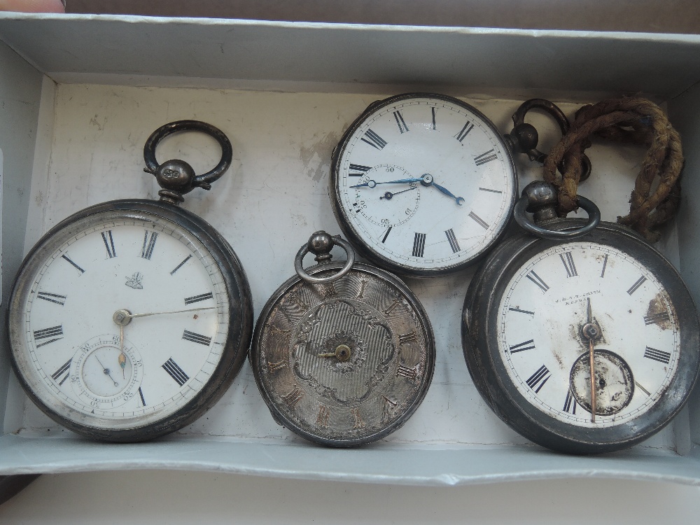 Three HM silver pocket watches including two of Kendal interest, and a white metal pocket watch, all - Image 2 of 2
