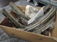 A selection of vintage toy train track possibly by Hornby