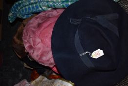 A mixture of vintage hats,various eras and styles.