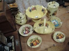 A selection of ceramics including Aynsley Orchard Gold